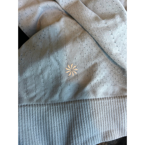 Women's Athleta Gray Green In Motion Seamless Short Sleeve Tee Medium - Picture 3 of 5